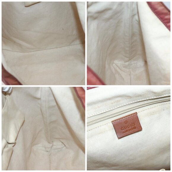 GUCCI GG Canvas Tote Bag Nylon Pink Gold 295252 Auth - Picture 15 of 16